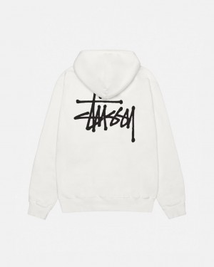 Beige Men's Stussy Basic Stussy Hoodie Pigment Dyed Hoodie Philippines | NBF-2540