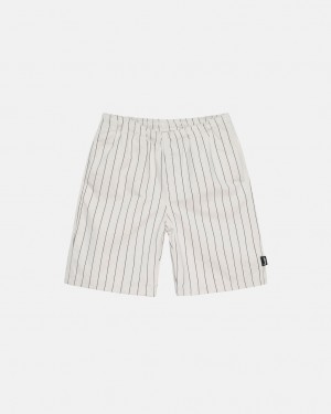 Beige Men's Stussy Brushed Beach Shorts Philippines | IDB-2236