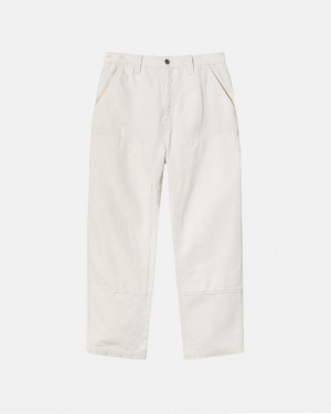 Beige Men's Stussy Work Pant Canvas Pants Philippines | LBG-8725