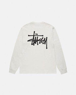 Beige Women's Stussy Basic Stussy LS Tee Pigment Dyed Tees Philippines | MDF-2307