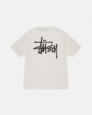 Beige Women's Stussy Basic Stussy Tees Philippines | WUZ-4293