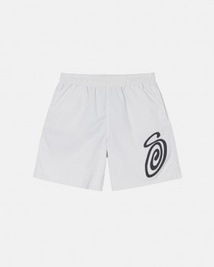 Beige Women's Stussy Curly S Water Short Swimwear Philippines | KKO-9439