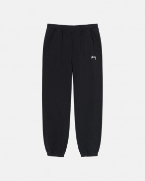 Black Men's Stussy Overdyed Stock Logo Sweatpants Philippines | ISH-1345