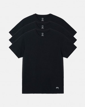 Black Men's Stussy Stussy Undershirt Shirts Philippines | PWY-3356