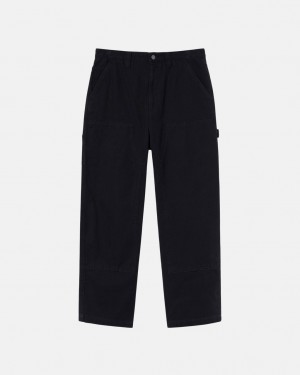 Black Men's Stussy Work Pant Canvas Pants Philippines | BCQ-0147