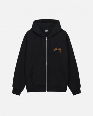 Black Women's Stussy Skate Tough Zip Hoodie Philippines | UMR-4207