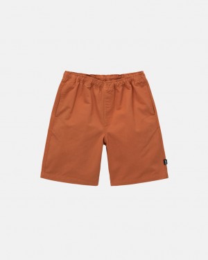 Brown Men's Stussy Brushed Beach Shorts Philippines | QYS-1508