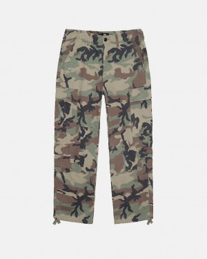 Camo Men's Stussy Surplus Cargo Ripstop Pants Philippines | IKY-6888