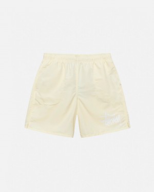 Cream Men's Stussy Big Basic Water Short Swimwear Philippines | HNU-2917