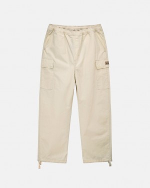 Cream Women's Stussy Beach Pant Ripstop Cargo Pants Philippines | XVX-2884