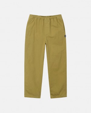 Dark Olive Women's Stussy Brushed Beach Pants Philippines | MRB-1717