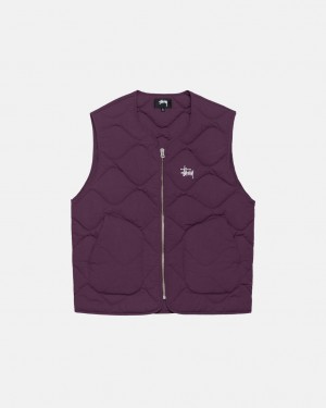 Fuchsia Women's Stussy Recycled Nylon Liner Vest Philippines | CFI-9651