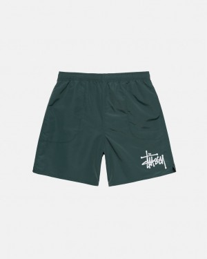 Green Women's Stussy Big Basic Water Short Swimwear Philippines | EOK-9860