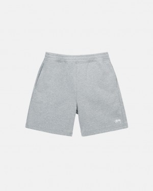 Grey Men's Stussy Stock Logo Sweat Shorts Philippines | NYN-3686