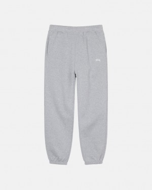 Grey Men's Stussy Stock Logo Sweatpants Philippines | TUL-4512