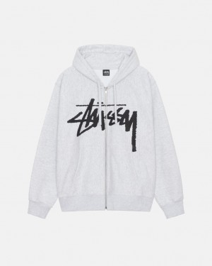 Grey Men's Stussy Venus Zip Hood Sweatshirts Philippines | BUO-9291