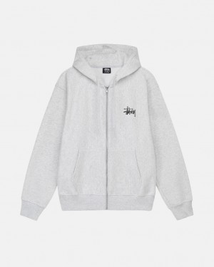 Grey Women's Stussy Basic Stussy Zip Hoodie Philippines | VHF-7173