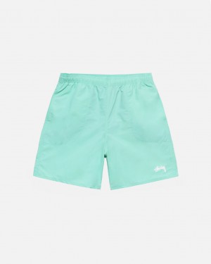 Light Turquoise Men's Stussy Stock Water Short Swimwear Philippines | DVI-6900