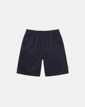 Navy Women's Stussy Brushed Beach Shorts Philippines | ASM-0869