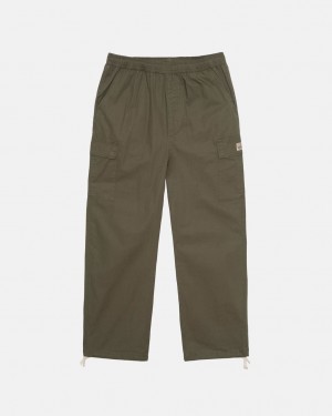 Olive Men's Stussy Ripstop Cargo Beach Pants Philippines | BDV-8988