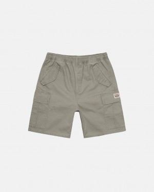 Olive Men's Stussy Ripstop Cargo Beach Shorts Philippines | NOZ-3270