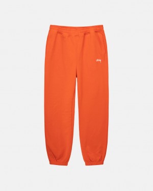 Orange Men's Stussy Overdyed Stock Logo Pant Sweatshirts Philippines | HZU-9832