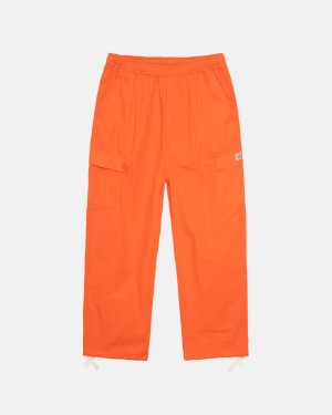 Orange Men's Stussy Ripstop Cargo Beach Pants Philippines | KIW-4569