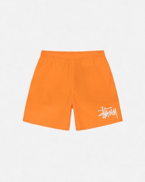 Orange Men's Stussy Water Short Big Basic Shorts Philippines | EBK-9640