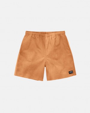 Orange Men's Stussy Wave Dye Nylon Shorts Philippines | WST-3973