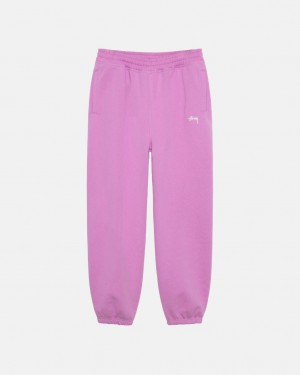 Purple Men's Stussy Stock Logo Sweatpants Philippines | SIC-0654