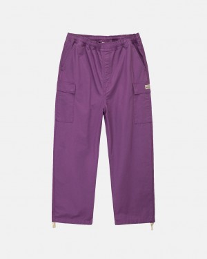 Purple Women's Stussy Ripstop Cargo Beach Pants Philippines | NNW-3932