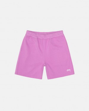 Purple Women's Stussy Stock Logo Sweatshorts Philippines | SND-4632