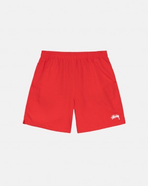 Red Men's Stussy Stock Water Short Swimwear Philippines | RDT-6754