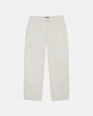 White Men's Stussy Workgear Trouser Twill Pants Philippines | WVA-8574