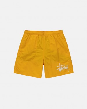 Yellow Men's Stussy Big Basic Water Short Swimwear Philippines | ECG-7500