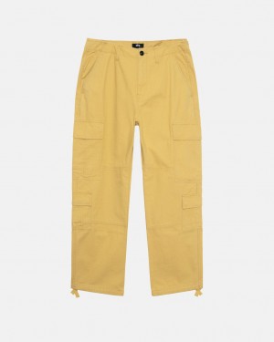 Yellow Men's Stussy Ripstop Surplus Cargo Pants Philippines | NTJ-0248