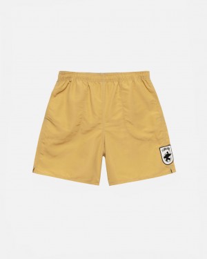 Yellow Men's Stussy Surfman Patch Water Short Swimwear Philippines | PMF-5727