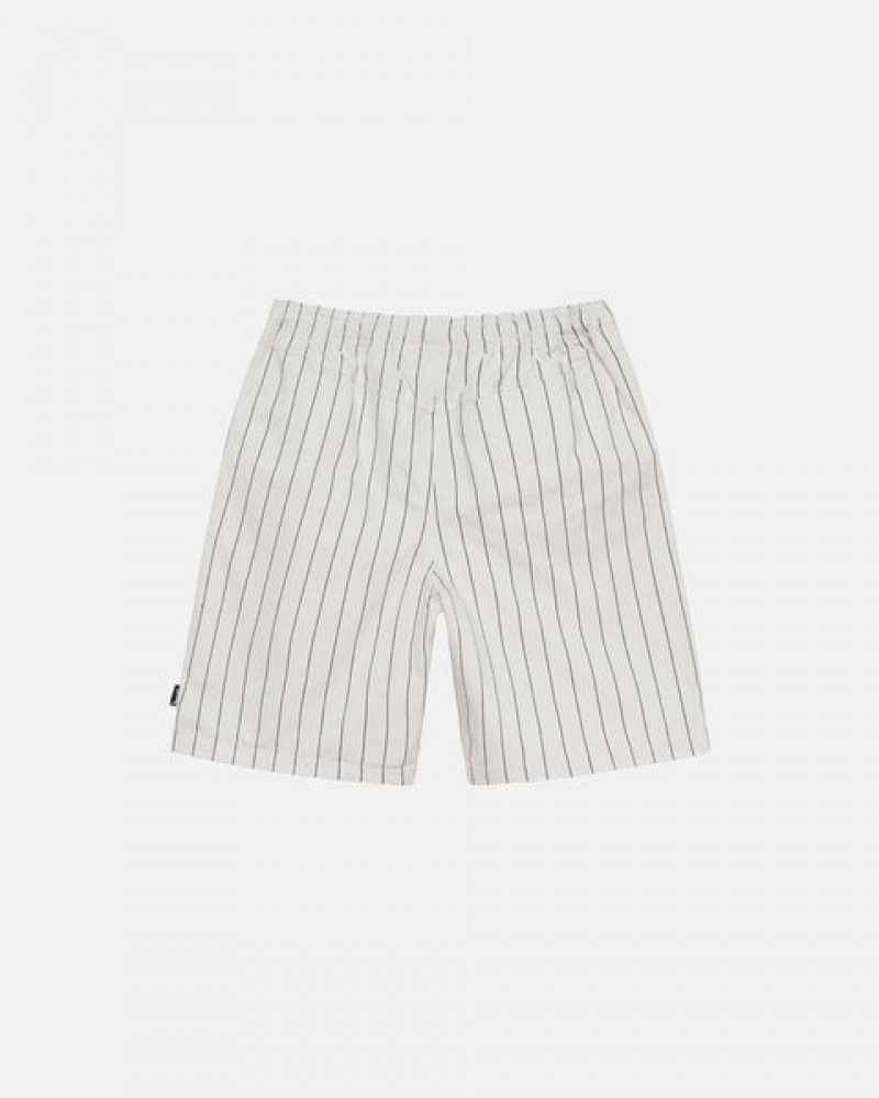 Beige Men's Stussy Brushed Beach Shorts Philippines | IDB-2236