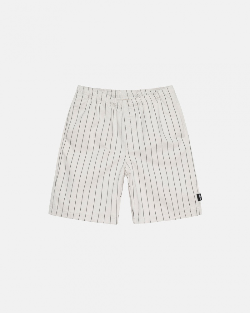 Beige Men\'s Stussy Brushed Beach Shorts Philippines | IDB-2236