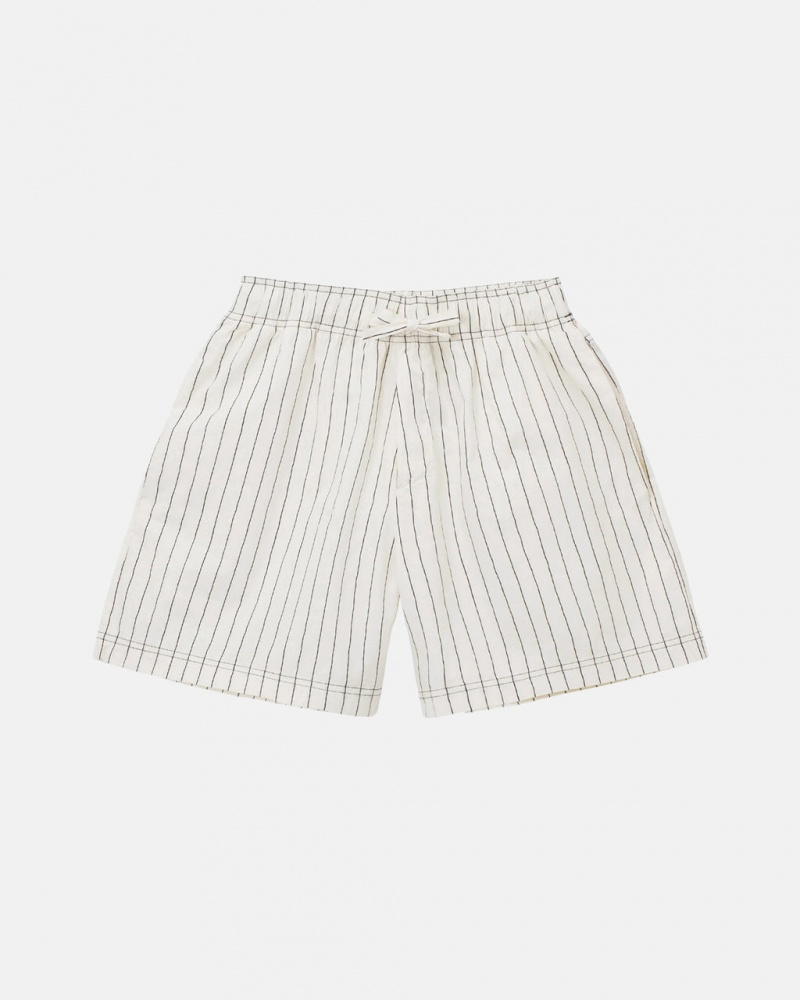 Beige Men\'s Stussy Tekla Poplin Pyjama Shorts Philippines | MYC-1319