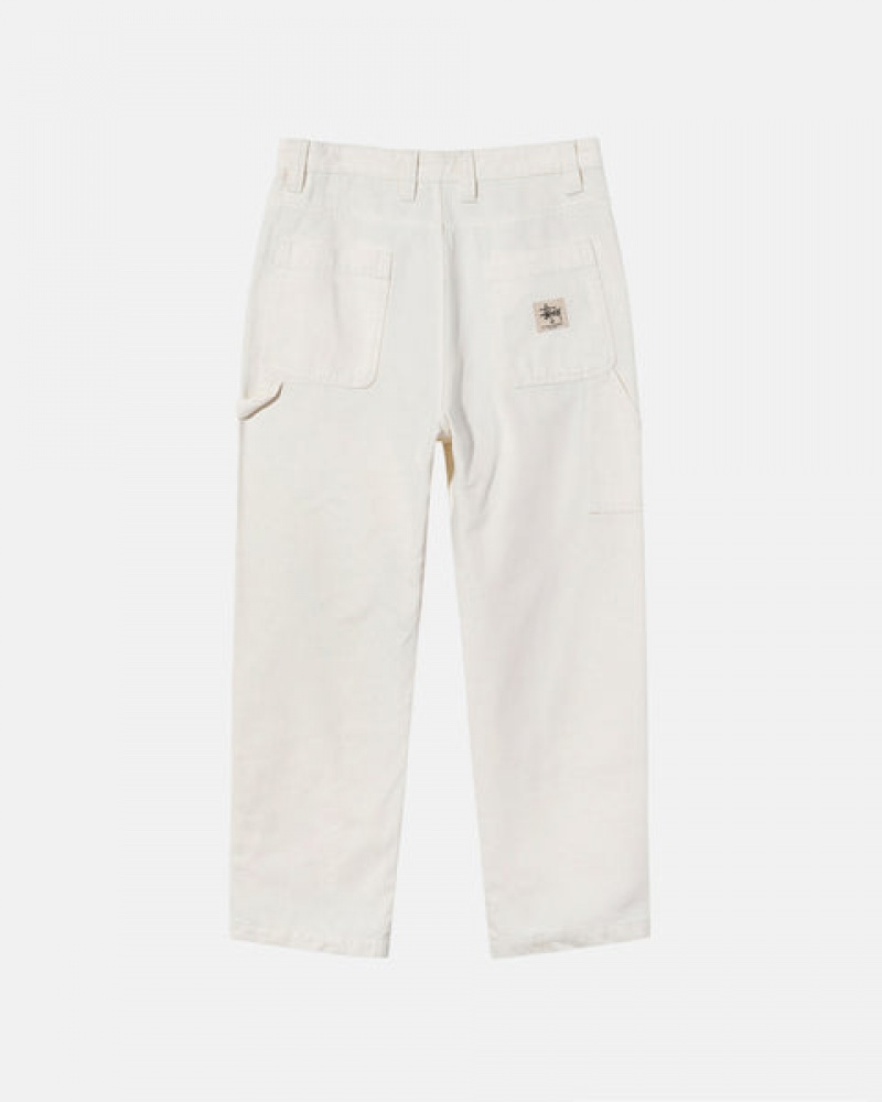 Beige Men's Stussy Work Pant Canvas Pants Philippines | LBG-8725