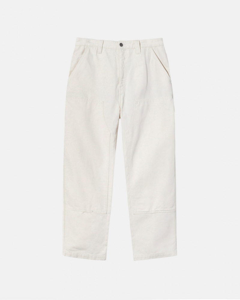 Beige Men\'s Stussy Work Pant Canvas Pants Philippines | LBG-8725