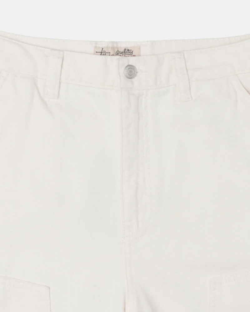 Beige Women's Stussy Work Pant Canvas Pants Philippines | EJA-2431