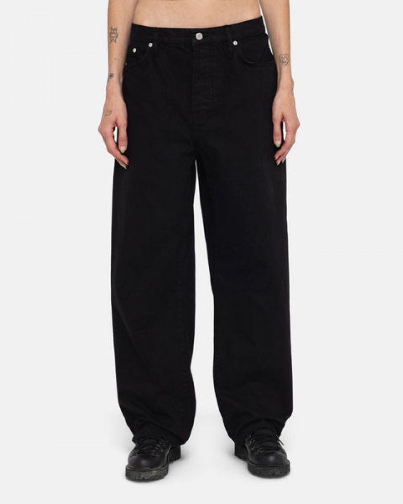 Black Men's Stussy Big Ol' Jean Overdyed Denim Philippines | OXG-8961