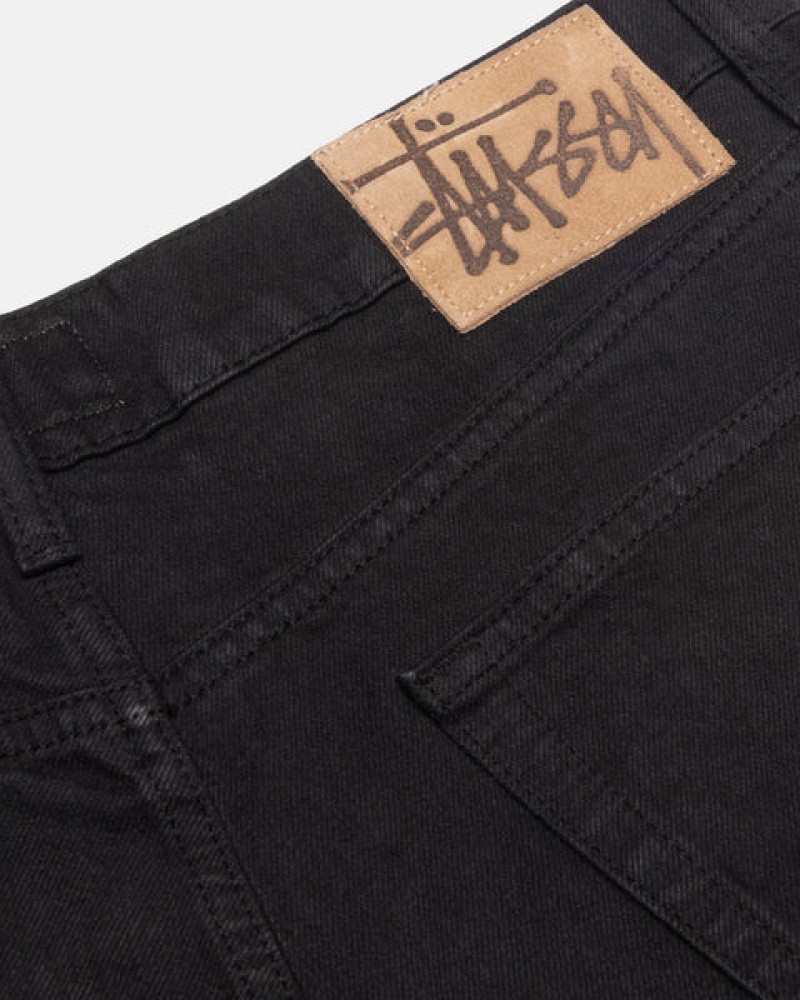 Black Men's Stussy Big Ol' Jean Overdyed Denim Philippines | OXG-8961