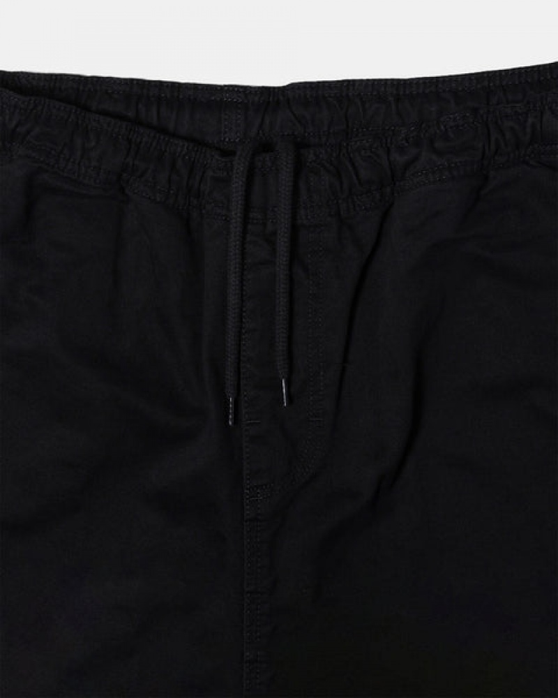 Black Men's Stussy Brushed Beach Shorts Philippines | PBT-4058