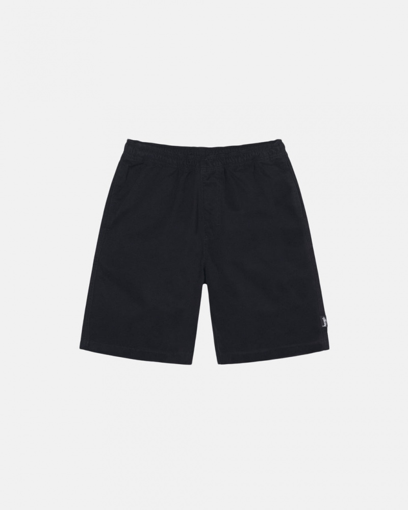 Black Men\'s Stussy Brushed Beach Shorts Philippines | PBT-4058