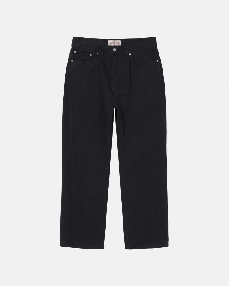 Black Men\'s Stussy Classic Jean Overdyed Denim Philippines | RFI-1584