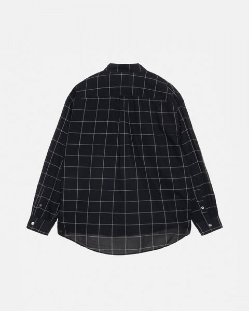 Black Men's Stussy Light Weight Classic Shirts Philippines | QSY-2534