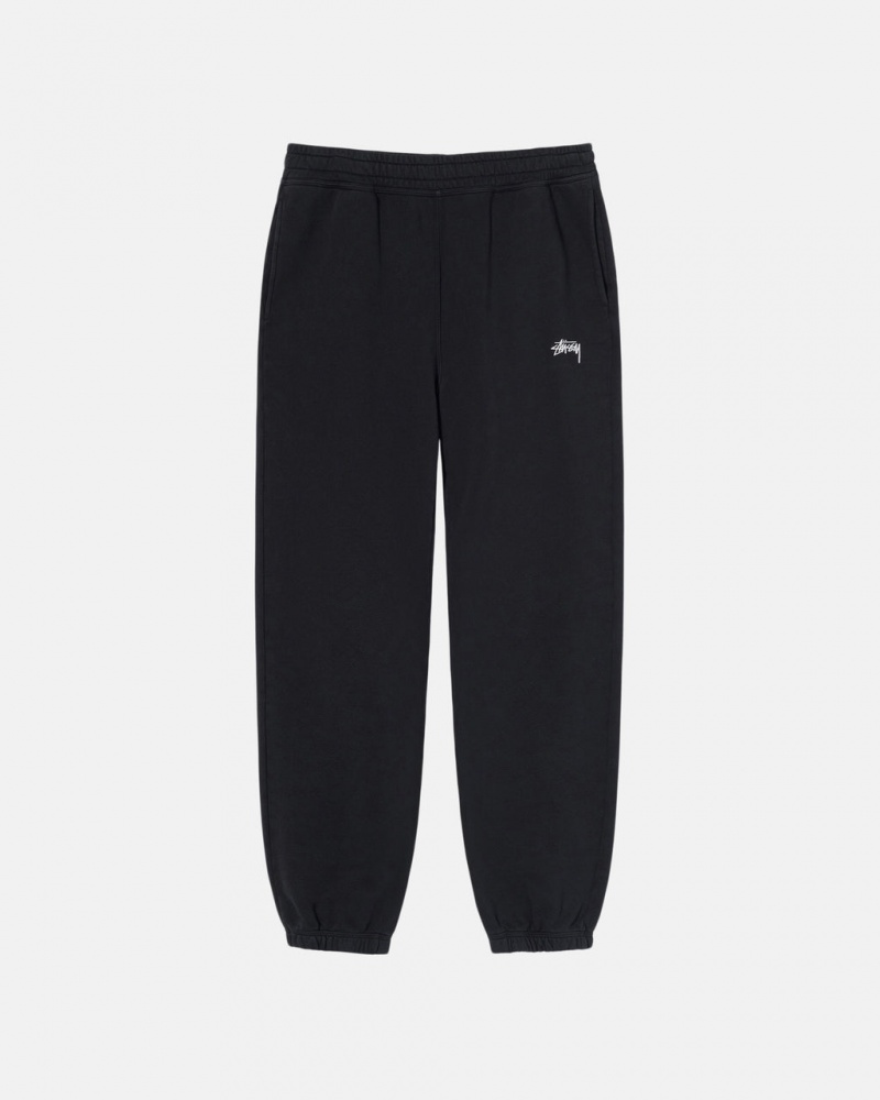 Black Men\'s Stussy Overdyed Stock Logo Sweatpants Philippines | ISH-1345